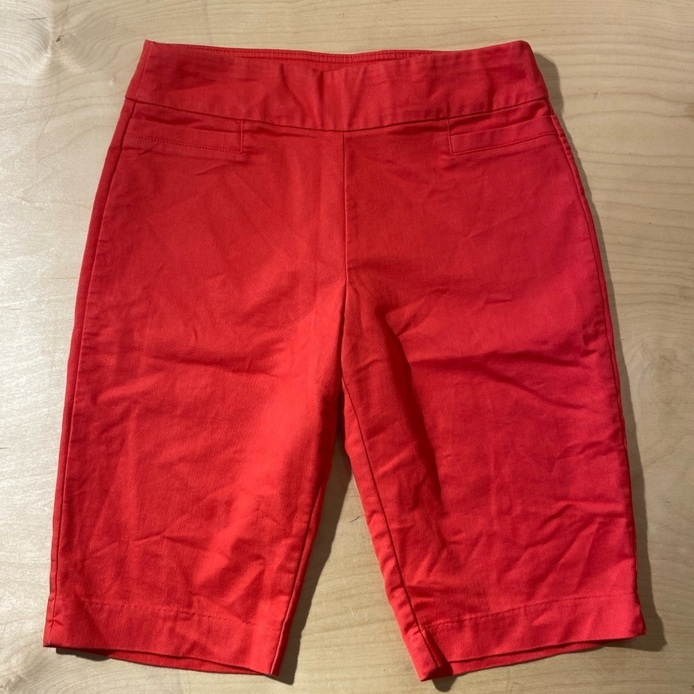 Croft & Barrow Red Bermuda Shorts Vibrant Casual Style 10 R (NA)